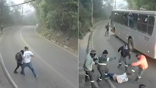 Quiso robarle a una mujer en la calle: pasaba un colectivo, se bajaron pasajeros y le dieron una paliza al ladrón