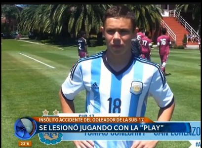 Se lesionó jugando con la play