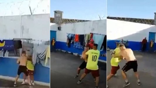 La "Hiena" Barrios boxeó con otro preso en el penal de Campana donde está detenido