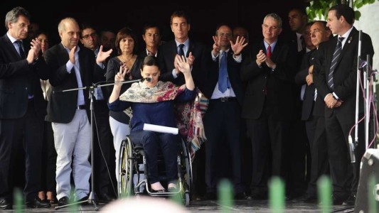 Michetti en el acto por el ataque a la embajada de Israel: "Nos debemos la verdad y la justicia"