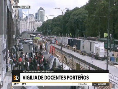 Vigilia de los docentes porteños