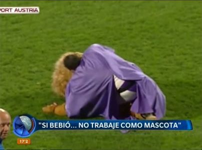 La bochornosa presentación de la mascota borracha del Austria Viena