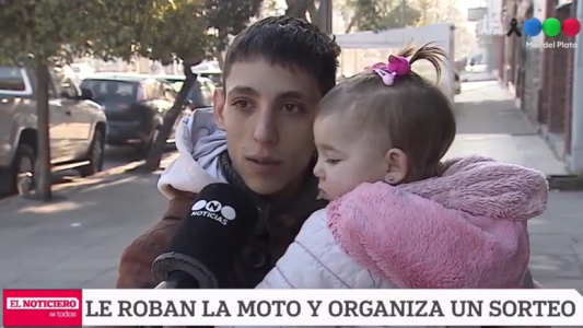 Le robaron la moto y sortea su celular y el de su mujer para poder volver a comprarla y trabajar
