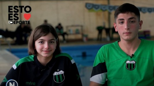 Amor al deporte: Fiama y Santino, dos nadadores federados