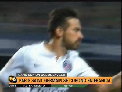 El PSG, campeón de la Liga de Francia con un gol del Pocho Lavezzi
