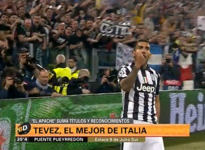 Tevez, el mejor de Italia