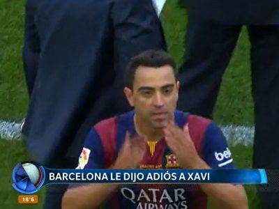 La despedida de Xavi Hernández con dos goles de Messi