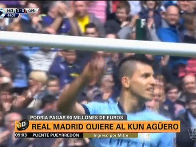El Real Madrid quiere al Kun Agüero
