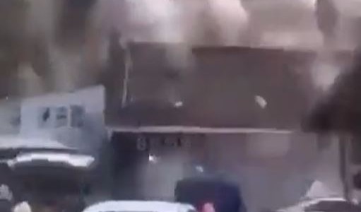 Armenia: el momento en el que explota un depósito de fuegos artificiales