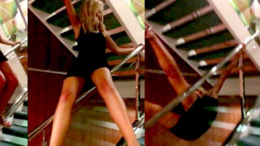 #VideoViral: una chica de 17 años se cae por una baranda y arrasa en las redes sociales
