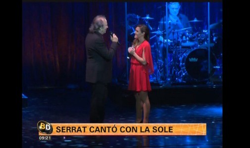 Serrat y "La Sole" cantaron juntos, a pura emoción