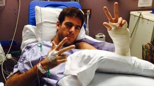 Operaron a Del Potro por tercera vez de la muñeca: "Les agradezco el apoyo"