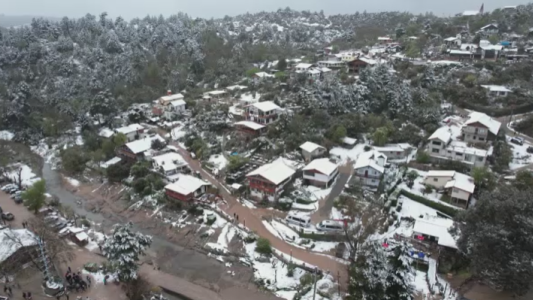 Nieve primaveral en La Cumbrecita