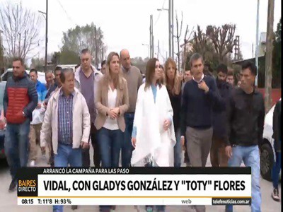 Vidal se hizo acompañar por sus precandidatos en Quilmes