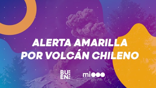 #BuenFlash Alerta amarilla por el volcán chileno
