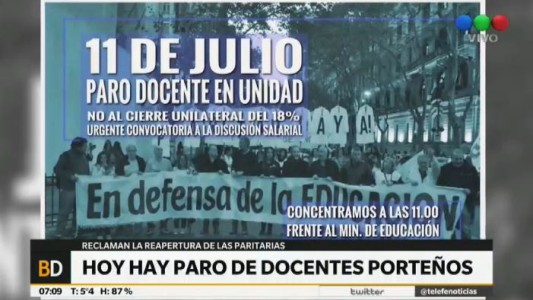 Paran los docentes porteños