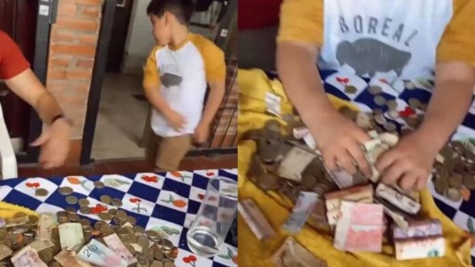 "Maldita inflación": nene ahorró tres años y sólo pudo comprar 12 paquetes de figuritas