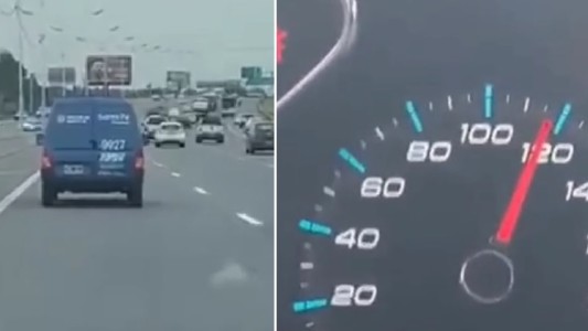 "Ahí lo tenés al que nos hace la multa": grabó a una camioneta de Seguridad Vial circulando con exceso de velocidad