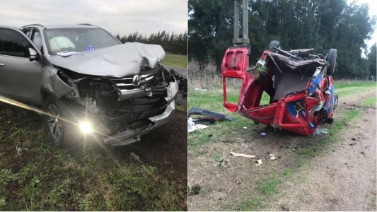 Se accidentaron en la ruta 9 cuatro custodios de Mauricio Macri