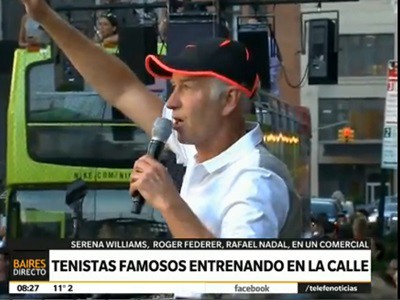 Tenistas en las calles de Nueva York