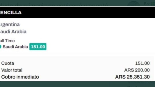 Apostó por error a Arabia Saudita y ganó 25 mil pesos en una app