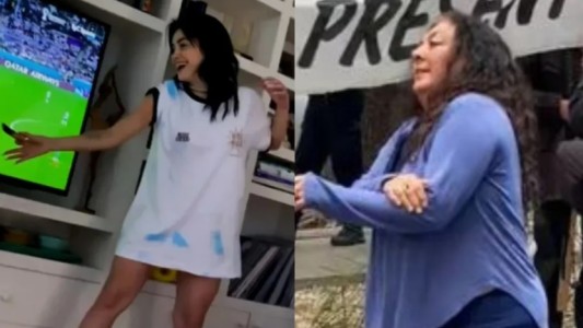 Video: Lali Espósito parodió el baile de una manifestante cordobesa para alentar a la Selección