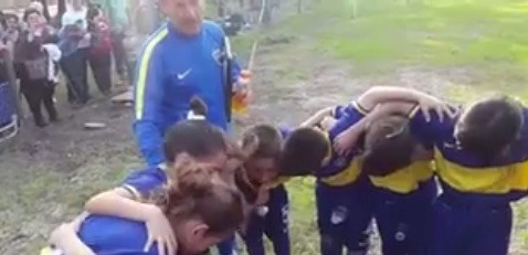 Video: la emotiva arenga de un nene en categoría infantil de Boca