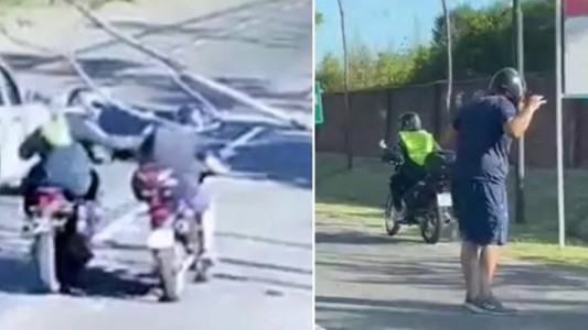 "Le volaron la boca y la nariz", dijo la mujer que asistió al motociclista baleado por motochorros