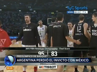 Preolímpico de Básquet: Argentina perdió el invicto ante México