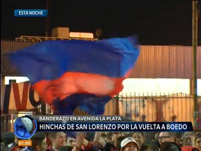 Hinchas de San Lorenzo por la vuelta a Boedo