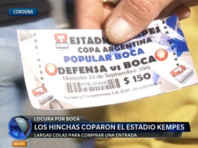 Los hinchas de Boca coparon el estadio Kemnpes de Córdoba