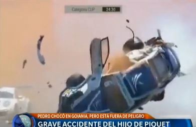 El hijo de Nelson Piquet se salvó de milagro a un accidente en Brasil