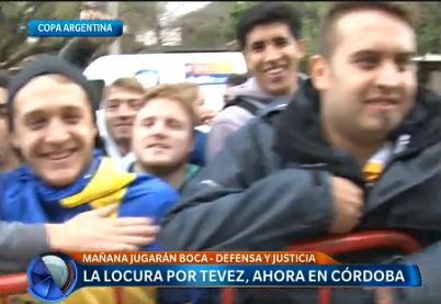 Locura por Tevez en Córdoba