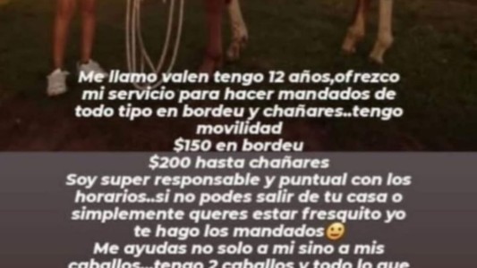 Un chico de 12 años hace mandados para mantener a sus caballos