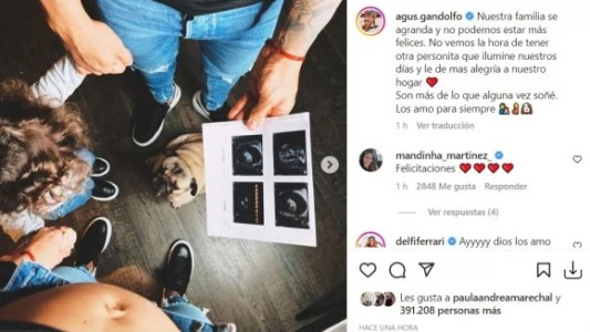 Lautaro Martínez y Agustina Gandolfo anunciaron que serán padres por segunda vez