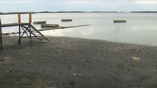 Sequía: poca agua en la laguna de Lobos