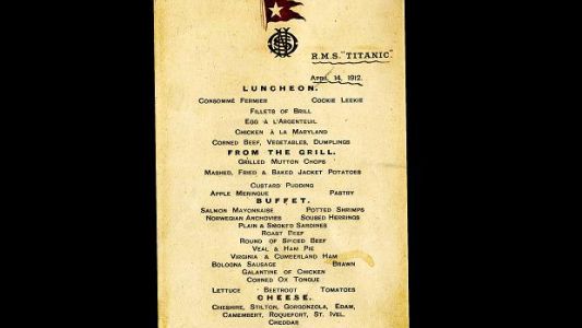 Titanic: ¿Cuánto pagarías por el menú del restaurante?