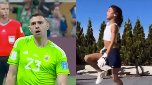 La hija de Paredes le atajó un penal y festejó como el Dibu Martínez