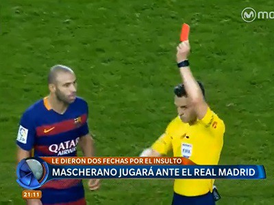 Macherano y la madre (o la hermana) del árbitro