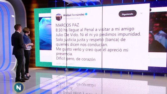 Aníbal Fernández visitó a Julio De Vido en el penal de Marcos Paz
