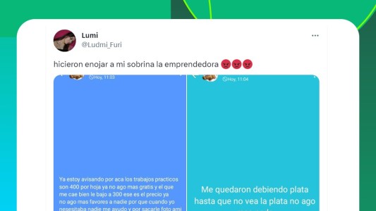 "Hasta que no vea el dinero, no hago más nada": el desopilante viral de una niña que vende sus tareas