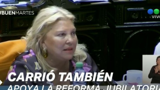 Carrió apoya la reforma previsional