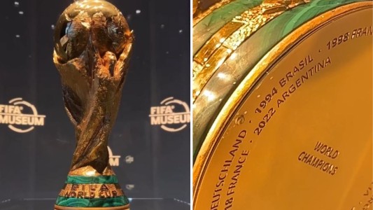 La FIFA mostró por primera vez la Copa del Mundo con el nombre Argentina impreso