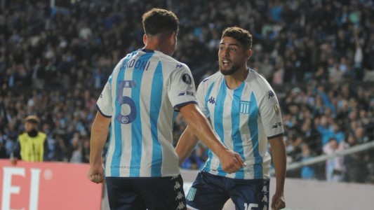 Racing superó 3-2 a Aucas de Ecuador y lidera el grupo A