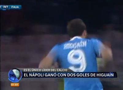 El Nápoli le ganó al Inter con dos goles de Higuaín