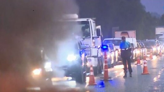 Corte total en ambas manos de la Autopista Riccheri: tránsito colapsado y grandes demoras