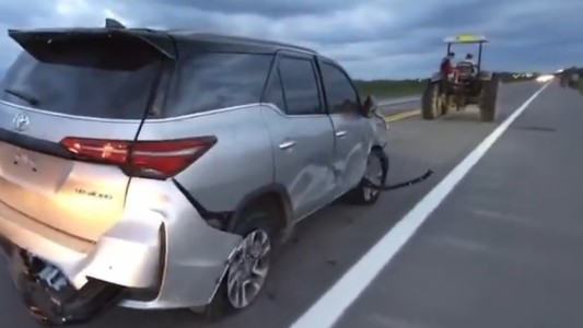 Video: así se llevaban la camioneta del "Pulga" Rodríguez tras el accidente