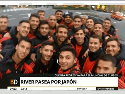 Los jugadores de River, de paseo por Tokio