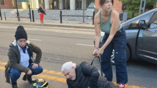 Wanda Nara asistió a un motoquero en un accidente cuando iba a grabar Masterchef