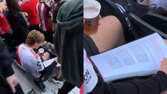 El Superclásico no se mancha: captaron a un joven estudiando en el Monumental